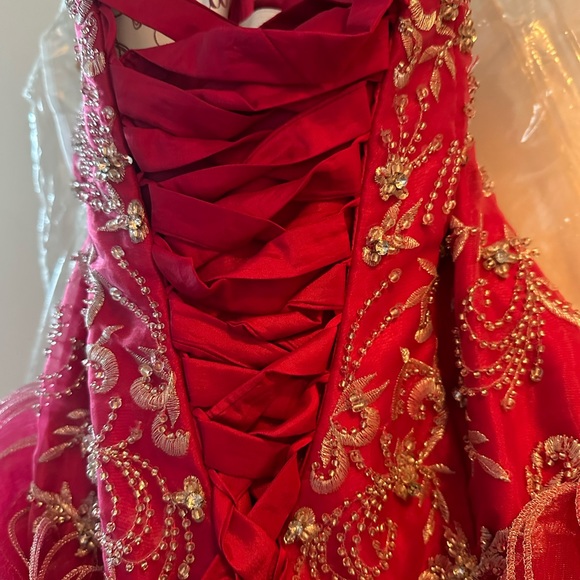 Pink Royal Ball Girls Gown Size 10 with jacket and slip like new - Picture 3 of 10
